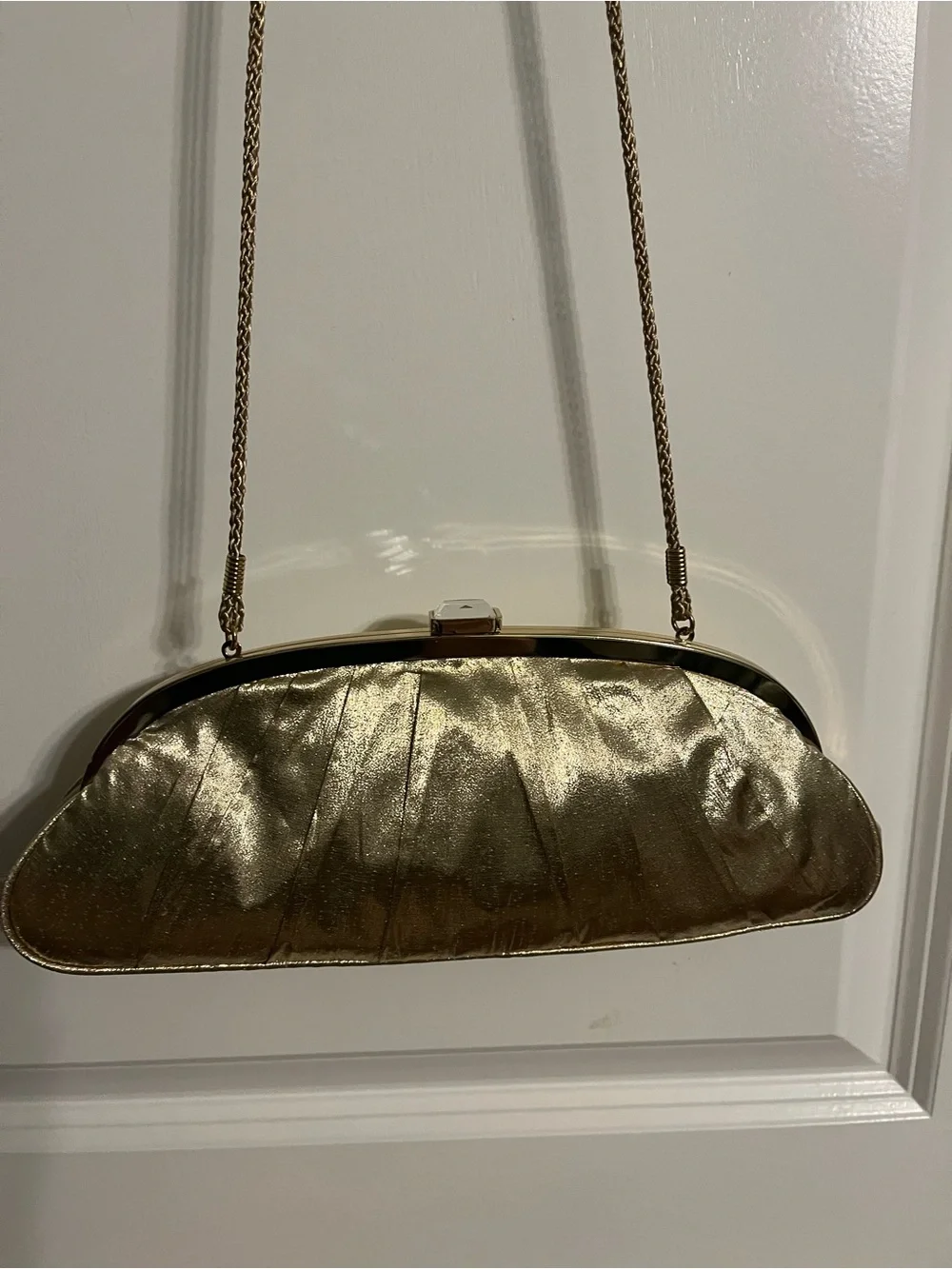 Kate Landry Metallic Gold Evening Clutch
